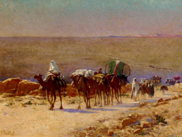 The Caravan in The Desert 