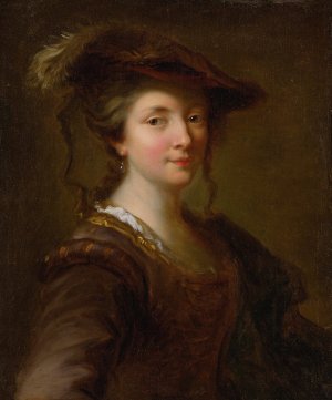 Portrait of a Lady, Said To Be Louise Julie De Nesle, Comtesse De Mailly by Alexis Grimou Oil Painting