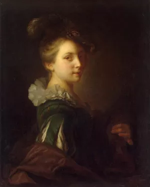 Young Woman in Theatrical Costume by Alexis Grimou - Oil Painting Reproduction