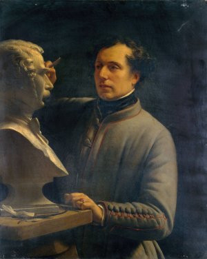 Jean-Pierre Dantan by Alexis-Joseph Perignon Oil Painting