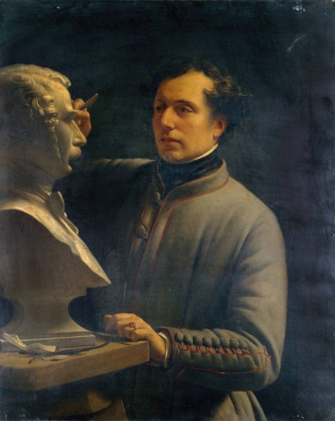Jean-Pierre Dantan  by Alexis-Joseph Perignon - Hand-Painted Oil Painting Reproduction