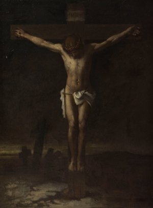 Le Christ en croix by Alexis Marie Louis Douillard Oil Painting