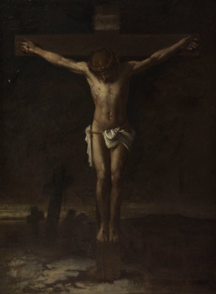 Le Christ en croix  by Alexis Marie Louis Douillard - Hand-Painted Oil Painting Reproduction