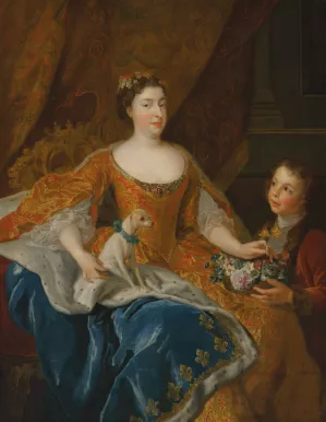 Augusta Marie Jeanne de Baden-Baden, duchesse d'Orleans by Alexis Simon Belle Oil Painting