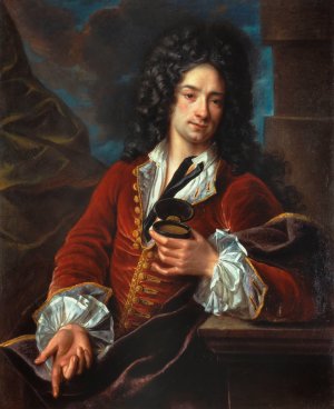 Gentilhomme prisant du tabac Oil painting by Alexis Simon Belle