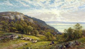 Fairlight Glen near Hastings by Alfred Augustus Glendening Oil Painting