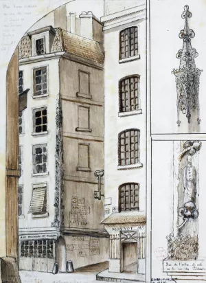 Angle des rues Saint-Denis et des Precheurs by Alfred Bonnardot Oil Painting