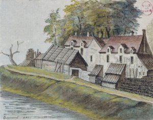 La maison de l'ile Louviers by Alfred Bonnardot Oil Painting