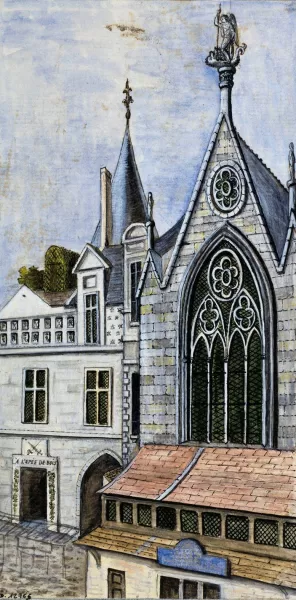 La Sainte-Chapelle, Palais de Justice by Alfred Bonnardot Oil Painting