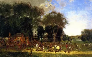 Fourth of July Parade by Alfred Bryant Copeland - Oil Painting Reproduction