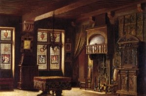 Salle Francis Ier, Cluny Museum by Alfred Bryant Copeland Oil Painting