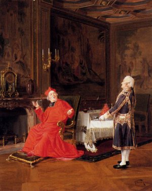 Prawns For The Cardinal by Alfred Charles Weber Oil Painting