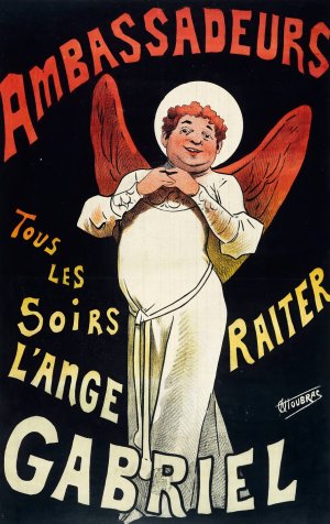Ambassadeurs, Tous Les Soirs L'ange Gabriel Raiter by Alfred Choubrac Oil Painting