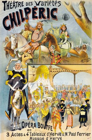 Theatre Des Varietes Chilperic by Alfred Choubrac Oil Painting