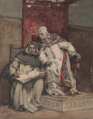 The Albigensians Captivated by Alfred Cluysenaar Oil Painting