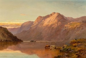 Highland landscape by Alfred De Breanski Oil Painting