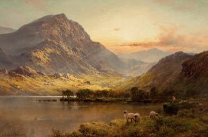 In North Wales by Alfred De Breanski Oil Painting