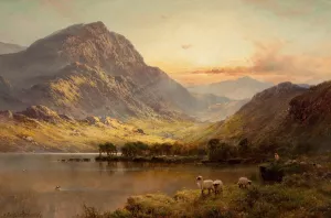 In North Wales by Alfred De Breanski Oil Painting