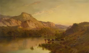 In The Highlands by Alfred De Breanski Oil Painting