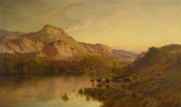 In The Highlands by Alfred De Breanski - Hand-Painted Oil Painting Reproduction
