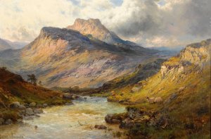 Loch Lomond; A Trout Stream Near Stirling by Alfred De Breanski Oil Painting