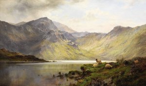 Loch Lomond and Loch Katrine by Alfred De Breanski Oil Painting