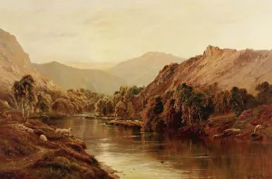 The Dee Near Balmoral by Alfred De Breanski Oil Painting