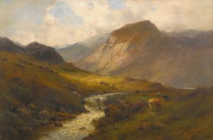 The Na-Garr Valley by Alfred De Breanski Oil Painting