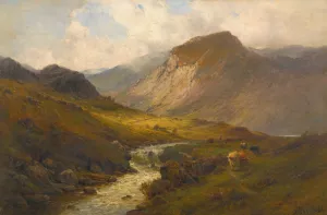 The Na-Garr Valley by Alfred De Breanski Oil Painting