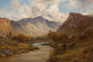 The Tay near Dunkeld, Scotland by Alfred De Breanski Oil Painting