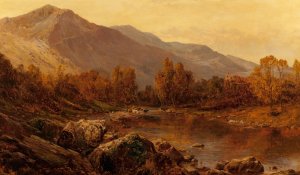 The Vale of Llangollen by Alfred De Breanski Oil Painting