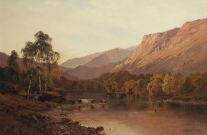 The Valley Of Borrowdale by Alfred De Breanski Oil Painting