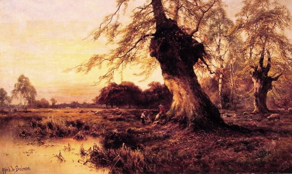 Around the Campfire by Alfred De Breanski Snr - Hand-Painted Oil Painting Reproduction