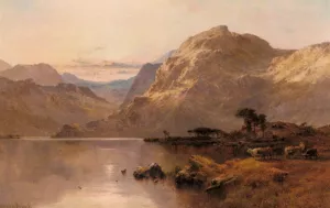 Crafnat, North Wales by Alfred De Breanski Snr Oil Painting