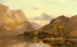 Near Dunkeld Oil painting by Alfred De Breanski Snr