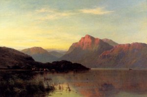 The Conway at Bettws-Y-Coed Oil painting by Alfred De Breanski Snr