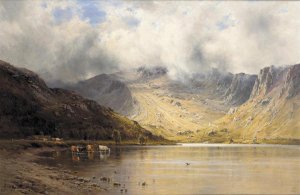 The Foxes Path to Cader, Dolgelly Oil painting by Alfred De Breanski Snr