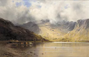 The Foxes Path to Cader, Dolgelly Oil painting by Alfred De Breanski Snr