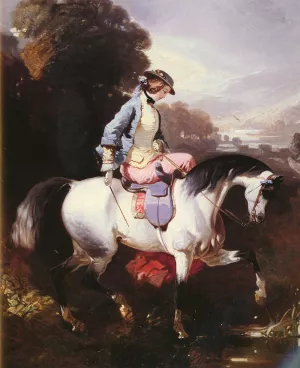 An Elegant Equestrienne by Alfred Dedreux - Oil Painting Reproduction