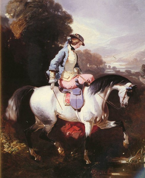 Main Product Photo of An Elegant Equestrienne Painting by Alfred Dedreux