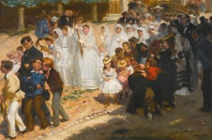 Les communiantes by Alfred Dehodencq Oil Painting