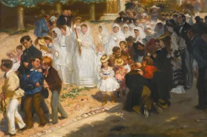 Les communiantes by Alfred Dehodencq Oil Painting