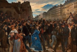 The Departure Of Mobiles, In July 1870 by Alfred Dehodencq Oil Painting