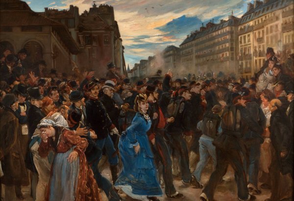The Departure Of Mobiles, In July 1870  by Alfred Dehodencq - Hand-Painted Oil Painting Reproduction