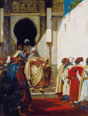 The Pacha Going Out by Alfred Dehodencq Oil Painting