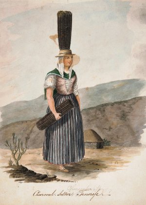Charcoal seller, Tenerife by Alfred Diston Oil Painting