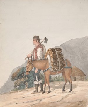 Firewood Seller, Tenerife by Alfred Diston Oil Painting