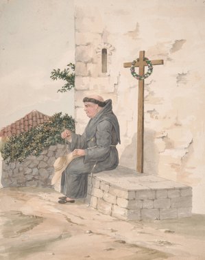 Franciscan Friar by Alfred Diston Oil Painting