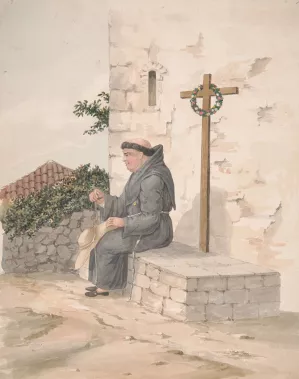 Franciscan Friar by Alfred Diston Oil Painting