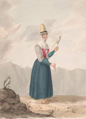 Girl from Hierro by Alfred Diston Oil Painting